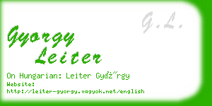 gyorgy leiter business card